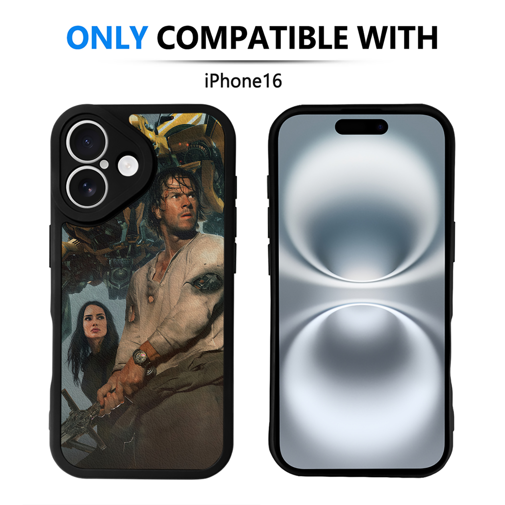 （画像用） Transformers トランスフォーマー 【iPhone 16シリーズ対応】シリコンスマホケース（レザー調） 材質：シリコン